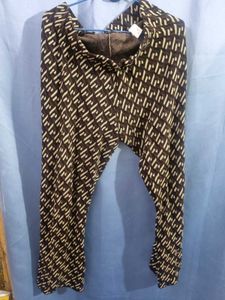 Patterned Casual Trousers