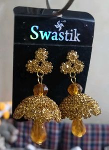 Antique Jhumka Earrings with Pearls
