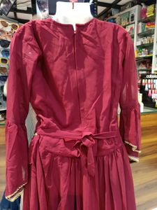 Maroon Embellished Dress