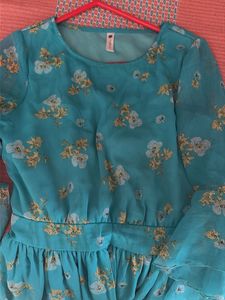 Floral Chiffon Bell Sleeve Dress