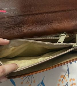 Vintage Brown Leather Shoulder Bag