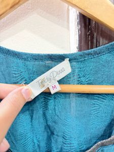 Beautiful Teal Embroidered Kurta