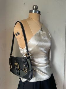 Satin One-Shoulder Top