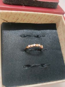 Rose Gold Heart Ring with Diamonds