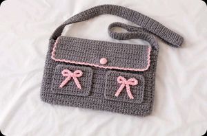Boho Crochet Rose Flower Bag