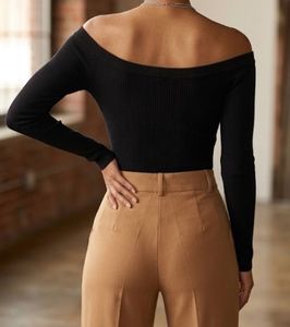 forever 21 Black  Ribbed bodysuit