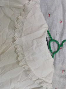 Elegant Zara White Lace Collar peplum top