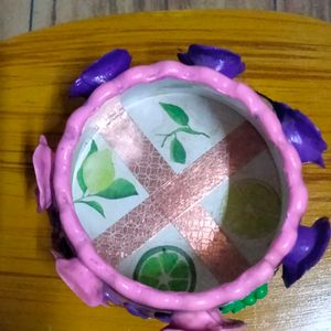 Small Cover Pot Cum Earing Box