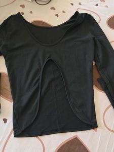 NEWME Black Long Sleeve Top