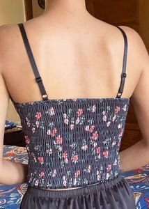 Floral Smocked Crop Top