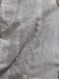 Elegant White Kurta with Gold Embroidery