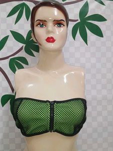 (200)Green Mesh Bra