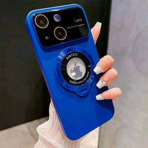 Stylish iphones Blue iPhone Case with Lens Accent