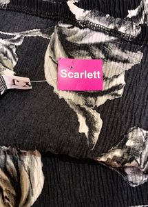 Black Floral Midi Dress | Excellent Condition