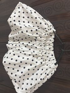 White Polka Dot Mini Skorts