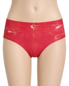 (1300)Red Denim Look Panties