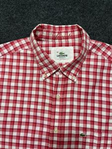 Lacoste Red Gingham Long Sleeve Shirt