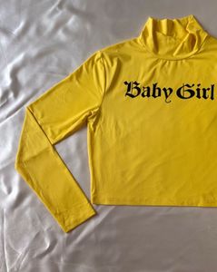 Yellow Baby Girl Full Sleeves Top