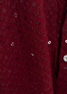 Men's Maroon Kurta with Sequins