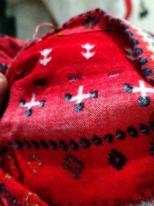 Red colour Plazo suit