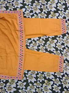 Nyra Cut Kurta Set IN Mustard Yellow Color