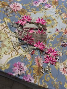 Beaded Bandarwal with Lotus Embellishments