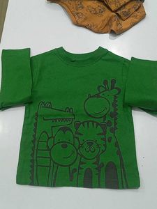 Cute Green Animal Print T-Shirt,combo4