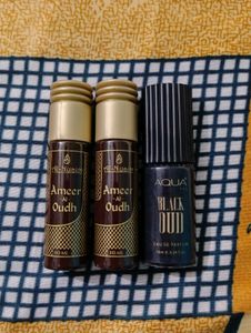Set of 3 Perfume Oils - Oud Fragrance