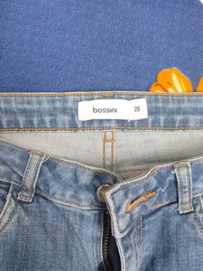 Distressed Light Wash Denim Jeans