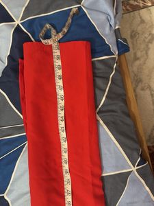 Elegant Red Kurta with Pearl Embellishments