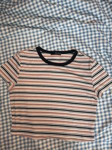 Striped Cropped T-Shirt