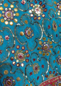 Embellished Teal Saree