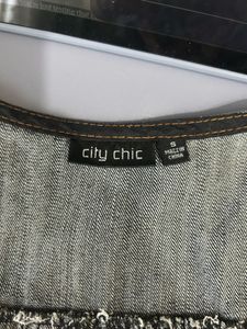 CITY CHIC Vintage Acid-Wash Vest