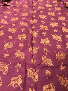 Maroon Elephant Print Kurta Set