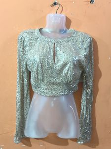 Sparkling Sequin Crop Top