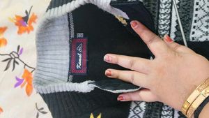 Vintage Patterned Knit Sweater for men
