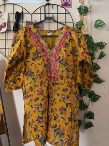 Vibrant Floral Print Kurta