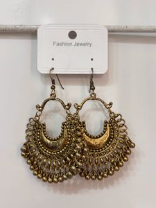 Bohemian gold polish Jhumka Earrings