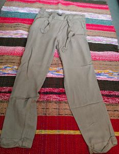 Comfortable Khaki Tie-Waist Pants