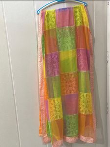 Embroidered Dupatta With Durga Face
