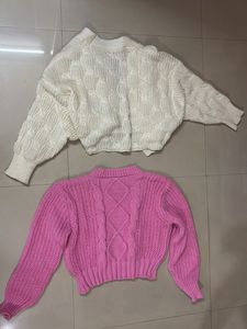 Cute Knit Cardigan &amp; Sweater Set( never used)