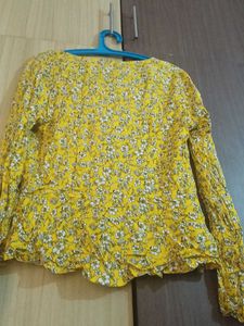 Floral Yellow Long Sleeve Top