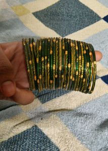 Green Glass Bangles Set
