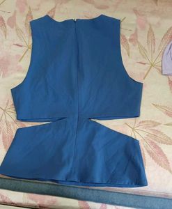 💙 Trendy Blue Cut-Out Top ✨