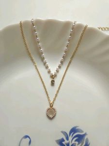 Korean Double layer Pearl Necklace