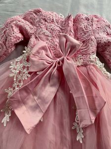 Pink Lace Tulle Dress