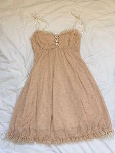 ♡ Coquette babydoll cute peachie lace dress ♡
