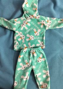 Cute Bunny Fleece Pajamas Set