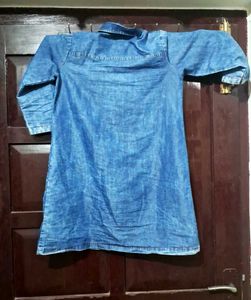 Stylish Denim Shirt Dress