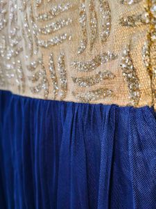 Stunning Blue &amp; Gold Gown